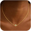 Women's Copper Double Oval Layered Pendant Choker Necklace With Geometric Design And Electroplated Finish Versatile Fashion Jewelry