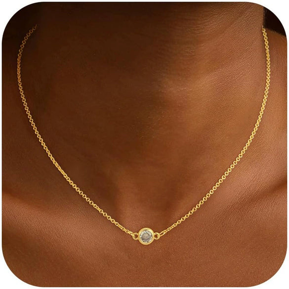 Women's Copper Double Oval Layered Pendant Choker Necklace With Geometric Design And Electroplated Finish Versatile Fashion Jewelry
