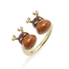 Women's Copper Dripping Oil Christmas Ring With Santa Claus Snowflake And Elk Motifs Geometric Festival Jewelry