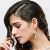 Women's Copper Drop Earrings With Inlaid Zircon And Freshwater Pearls Electroplated Fashion Jewelry
