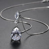 Women's Copper Drop Pendant Necklace With Mixed Gemstone Setting Electroplated Fashion Minimalist Jewelry