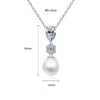 Women's Copper Drop Pendant Necklace With Zircon Inlay Electroplated Minimalist Clavicle Chain Fashion Jewelry