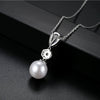 Women's Copper Drop Pendant Necklace With Zircon Inlay Electroplated Minimalist Clavicle Chain Fashion Jewelry
