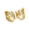 Women's Copper Ear Bone Clip Earrings With Flower Pattern And Electroplating Treatment Cold Simple Retro Style