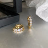 Women's Copper Ear Cuffs With Geometric Pattern Inlaid With Zirconia Chic Style