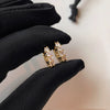 Women's Copper Ear Cuffs With Geometric Pattern Inlaid With Zirconia Chic Style