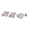 Women's Copper Ear Jewelry With Geometric Pattern And Diamond Inlaid Hearts And Arrows Zircon