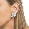Women's Copper Earrings With Angel Wings And Flower Pattern Microinlay Design