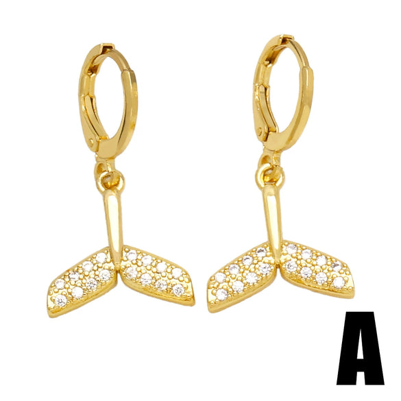 Women's Copper Earrings With Animal Cartoon Character Electroplated