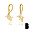 Women's Copper Earrings With Animal Cartoon Character Electroplated