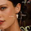 Women's Copper Earrings With Heart Shape And Geometric Pattern Micro Inlaid Zircon Personality Style