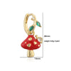 Women's Copper Earrings With Ladybird Insect And Star Pattern And Zirconia Design