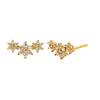 Women's Copper Earrings With Silver Needle Colorful Zircon Angel Wing Geometric Design Electroplated Elegant Versatile Fashion Jewelry