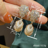 Women's Copper Earrings With Water Drop Pendant Imitation Pearl Geometric Design Elegant Style