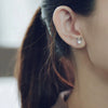 Women's Copper Electroplated Antler Earrings With Animal Zodiac Design Festive Princess Style Holiday Jewelry