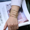 Women's Copper Electroplated Bracelet With Micro Inlaid Zircon Heart And Star Geometric Rainbow Charm