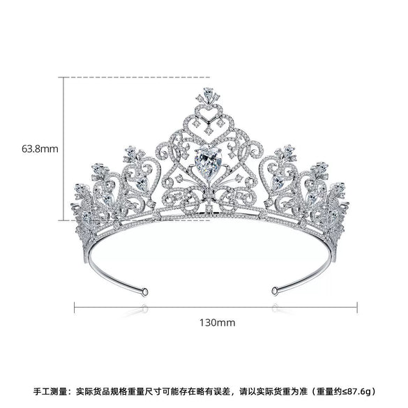 Women's Copper Electroplated Crown Headband Elegant Bridal Wedding Hair Accessory For Formal Occasions