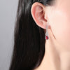 Women's Copper Electroplated Drop Earrings With Microinlaid Zircon For Bridal Wedding Jewelry Accessories