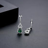 Women's Copper Electroplated Drop Earrings With Microinlaid Zircon For Bridal Wedding Jewelry Accessories
