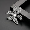 Women's Copper Electroplated Flower Brooch With Zircon And Pearl Details Simple Fashion Clothing Pin Accessory