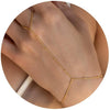 Women's Copper Electroplated Geometric Finger Bracelet Hand Chain Simple Elegant Plain Chain Ring Bracelet