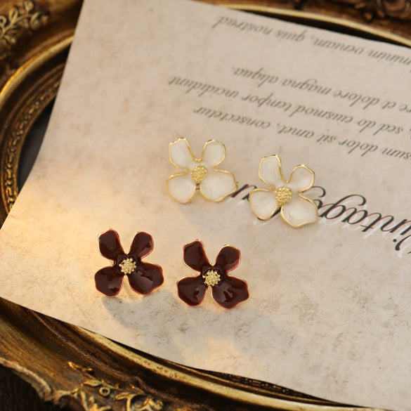 Women's Copper Electroplated Geometric Plant Flowers Style Earrings