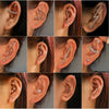 Women's Copper Electroplated Geometric Style Embedded Drill Lightning Leaves Auricle Slant Earrings