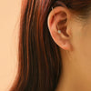 Women's Copper Electroplated Geometric Style Embedded Drill Lightning Leaves Auricle Slant Earrings
