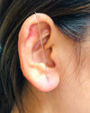 Women's Copper Electroplated Geometric Style Embedded Drill Lightning Leaves Auricle Slant Earrings