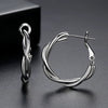 Women's Copper Electroplated Geometric Twist Stud Earrings Minimalist Open Hoop Ear Buckle Jewelry Gift