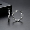 Women's Copper Electroplated Geometric Twist Stud Earrings Minimalist Open Hoop Ear Buckle Jewelry Gift