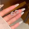 Women's Copper Electroplated Insect Shaped Butterfly Earrings With Micro Paved Zircon
