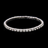 Women's Copper Electroplated Multi Row Geometric Elastic Bracelet With Shiny Rhinestone Inlay And Glossy Finish