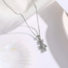 Women's Copper Electroplated Teddy Bear Animal Zodiac Necklace With Diamond Embedded
