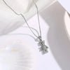 Women's Copper Electroplated Teddy Bear Animal Zodiac Necklace With Diamond Embedded