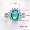 Women's Copper Engagement Ring With Geometric Pattern And Zircon