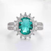 Women's Copper Engagement Ring With Geometric Pattern And Zircon