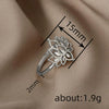 Women's Copper Finger Ring With Flower And Geometric Pattern Antique Exquisite Electroplated Pastoral Style
