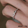 Women's Copper Finger Ring With Zircon Inlay And Letters Numbers Text Design