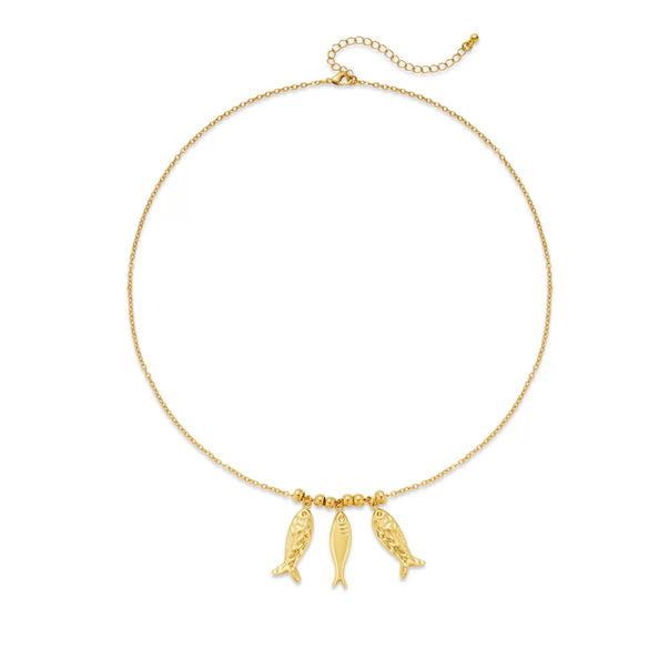 Women's Copper Fish Pendant Necklace With Electroplated Animal Design Versatile Casual Clavicle Chain Jewelry Gift