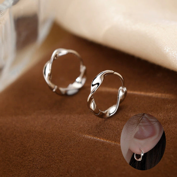 Women's Copper Fivepointed Star And Peach Heart Earrings With Electroplated Treatment
