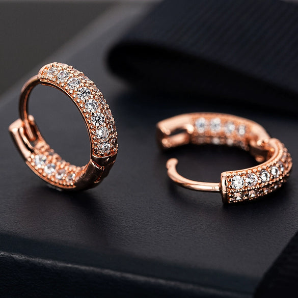 Women's Copper Fivepointed Star And Peach Heart Earrings With Electroplated Treatment