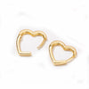 Women's Copper Fivepointed Star And Peach Heart Earrings With Electroplated Treatment