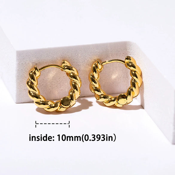 Women's Copper Fivepointed Star And Peach Heart Earrings With Electroplated Treatment