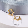 Women's Copper Fivepointed Star And Peach Heart Earrings With Electroplated Treatment