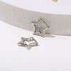 Women's Copper Fivepointed Star And Peach Heart Earrings With Electroplated Treatment