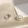 Women's Copper Fivepointed Star And Peach Heart Earrings With Electroplated Treatment