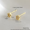 Women's Copper Fivepointed Star Earrings Electroplated Versatile Style