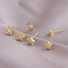 Women's Copper Fivepointed Star Earrings Electroplated Versatile Style
