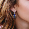 Women's Copper Flower Earrings Antique Artistic Fresh Jewelry